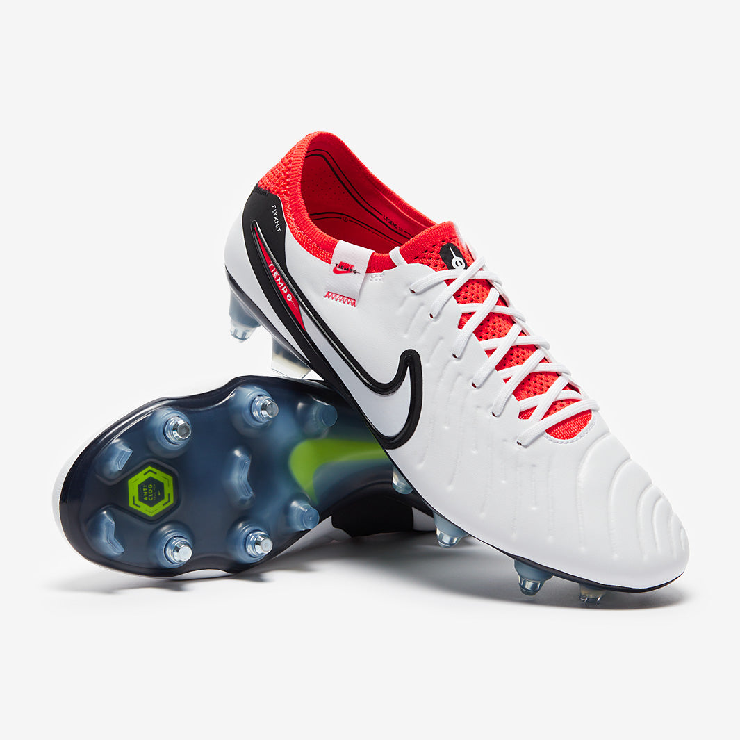 Nike Tiempo Legend X Elite SG-Pro Anti-Clog Football Boots White/Black/Bright Crimson