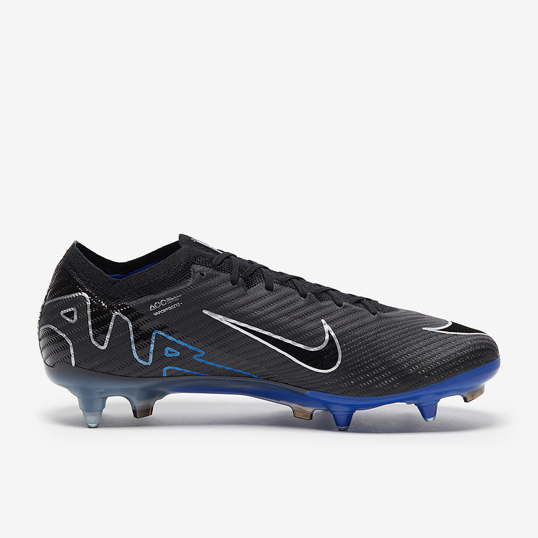 Nike Air Zoom Mercurial Vapor XV Elite SG Pro Anti-Clog Football Boots Black/Chrome/Hyper Royal