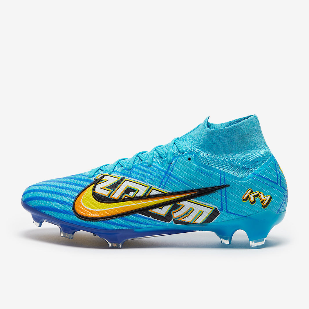 Nike Air Zoom Mercurial Superfly IX Elite x Mbappe FG Football Boots Baltic Blue/White