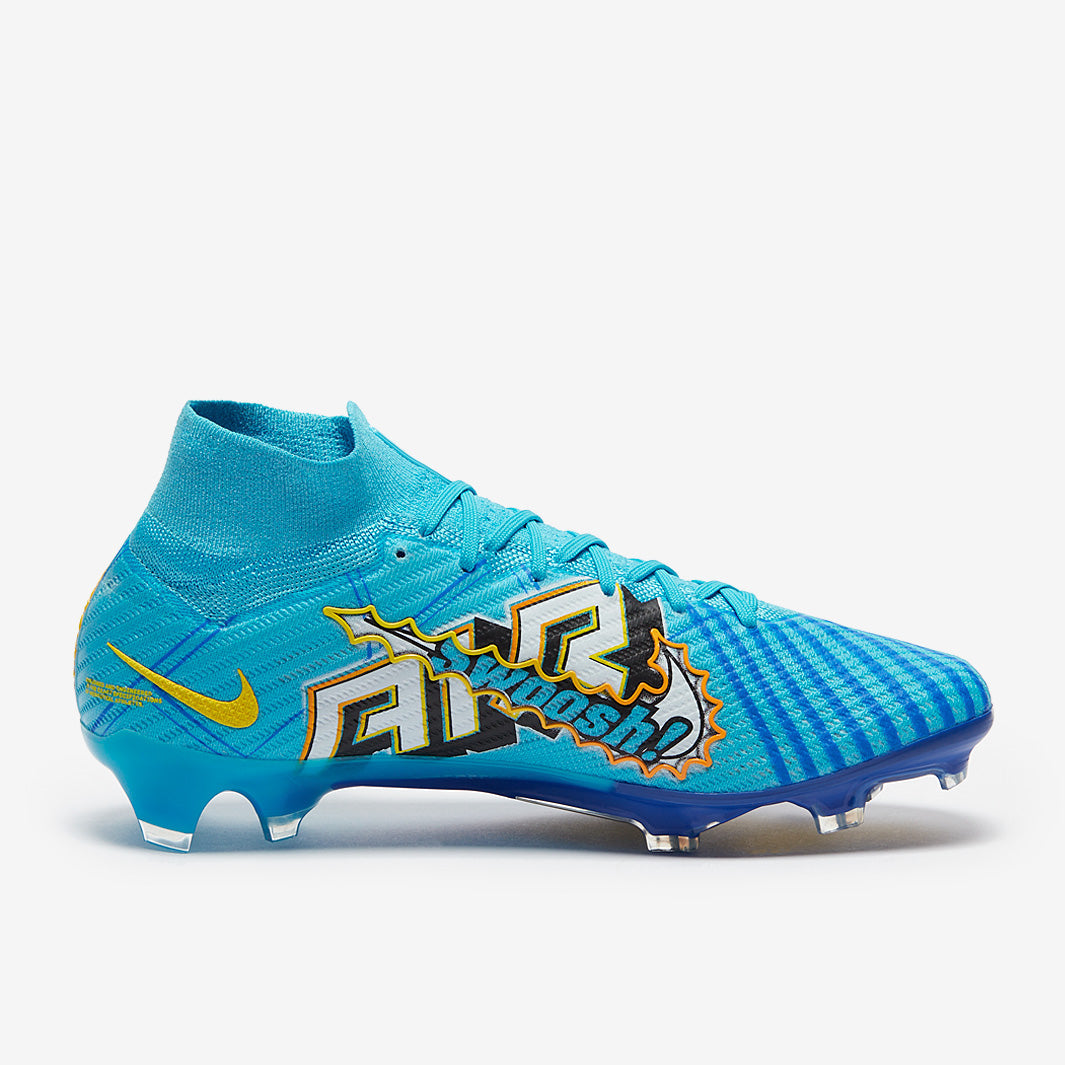 Nike Air Zoom Mercurial Superfly IX Elite x Mbappe FG Football Boots Baltic Blue/White