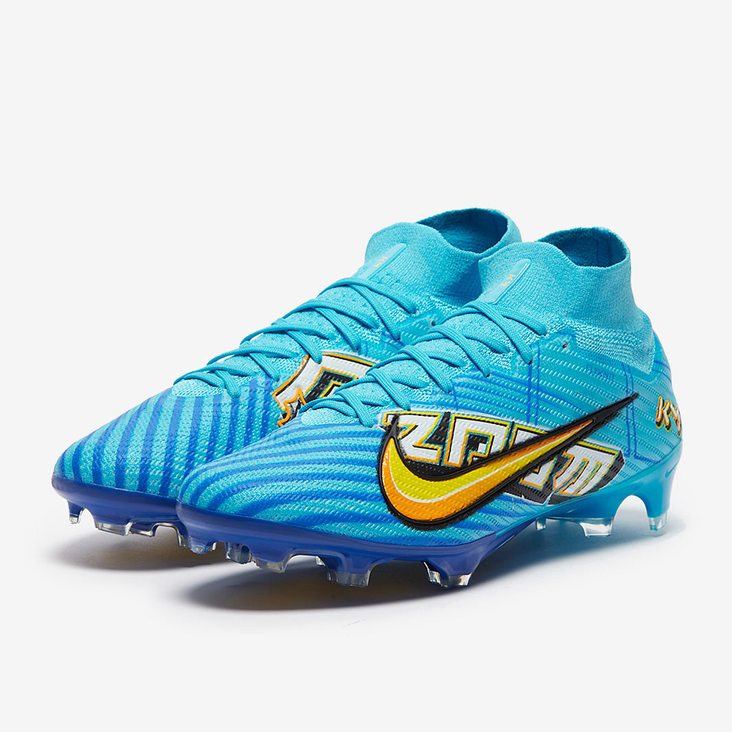 Nike Air Zoom Mercurial Superfly IX Elite x Mbappe FG Football Boots Baltic Blue/White