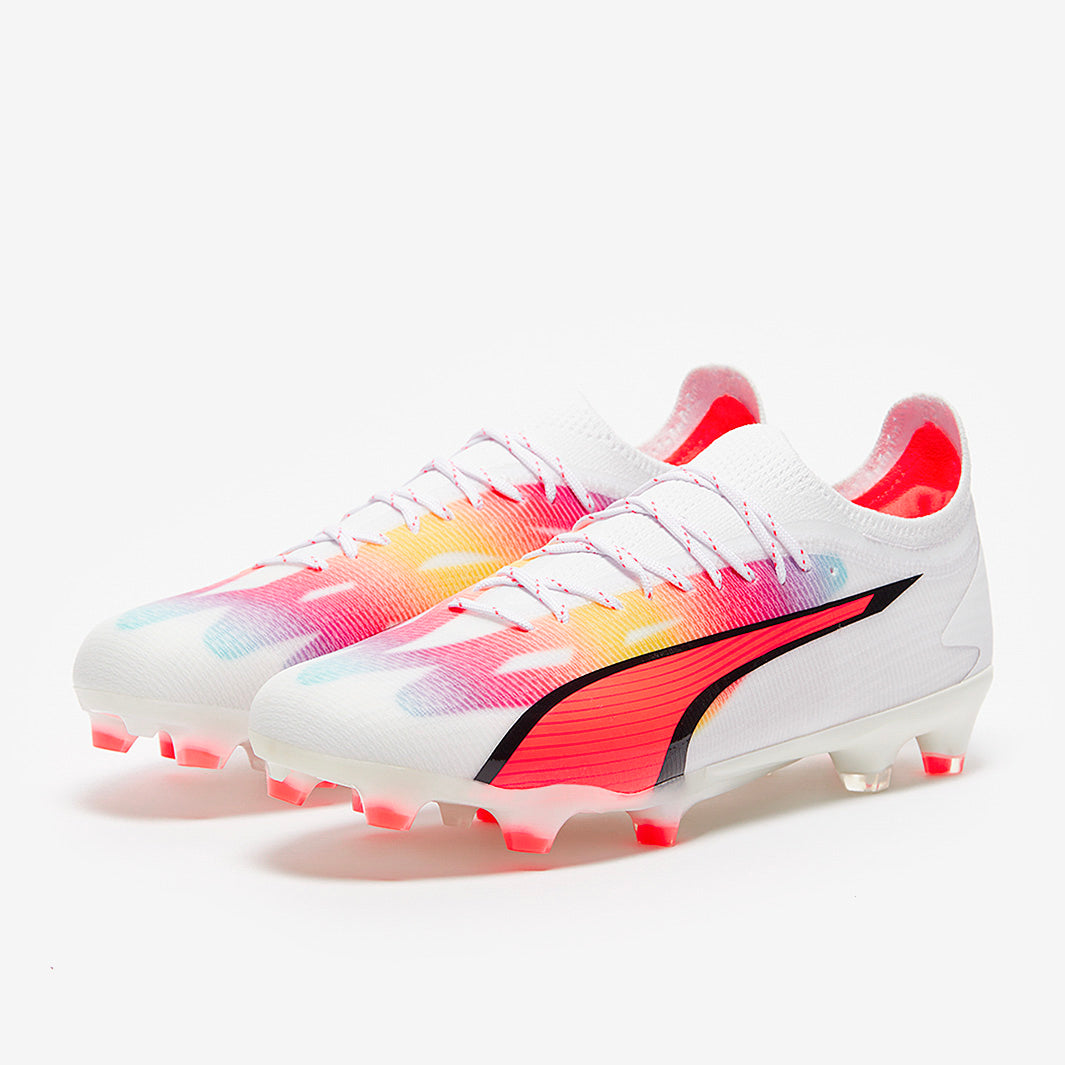 Puma Women's Ultra Ultimate FG/AG Football Boots Puma White/Fire Orchid