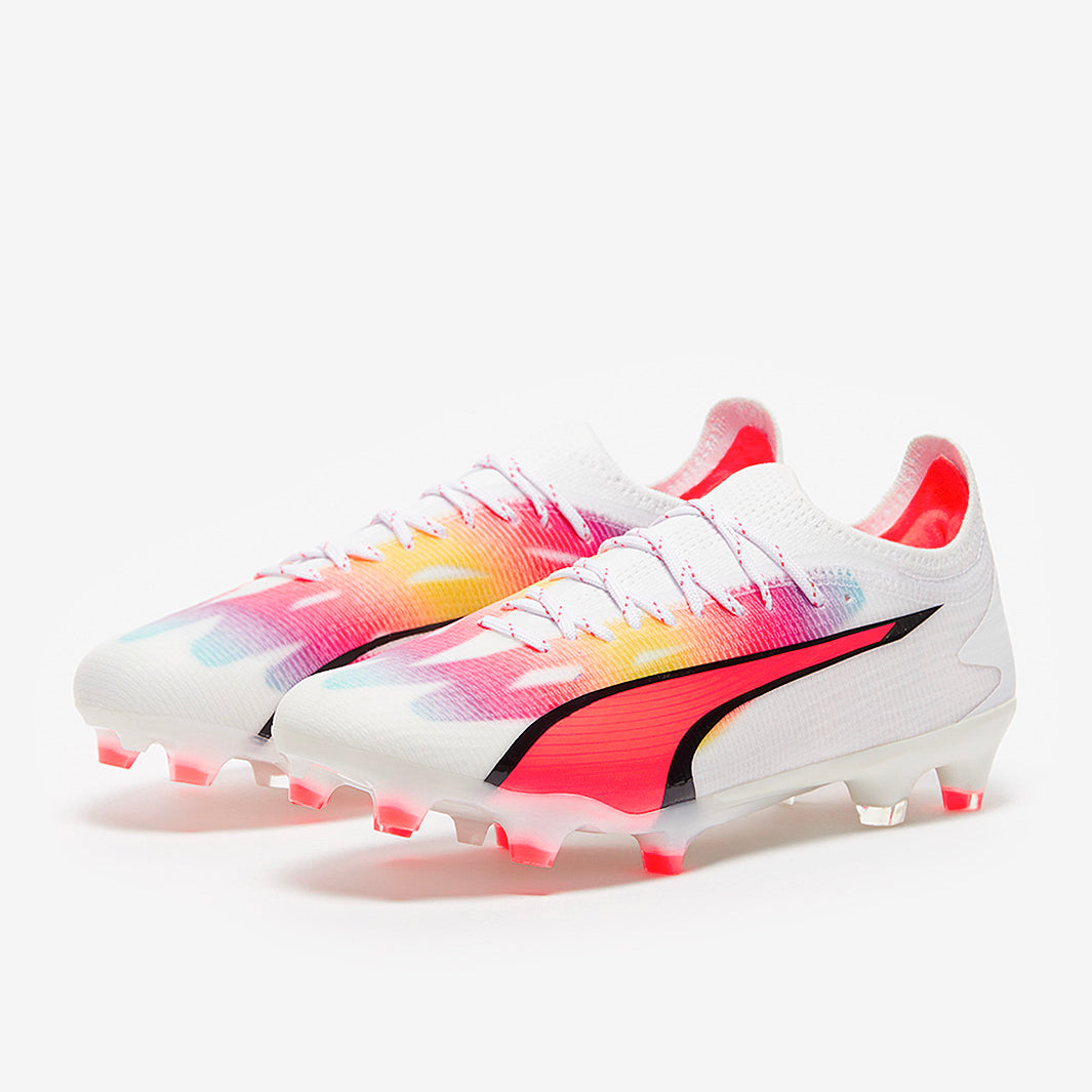 Puma Women's Ultra Ultimate FG/AG Football Boots Puma White/Fire Orchid