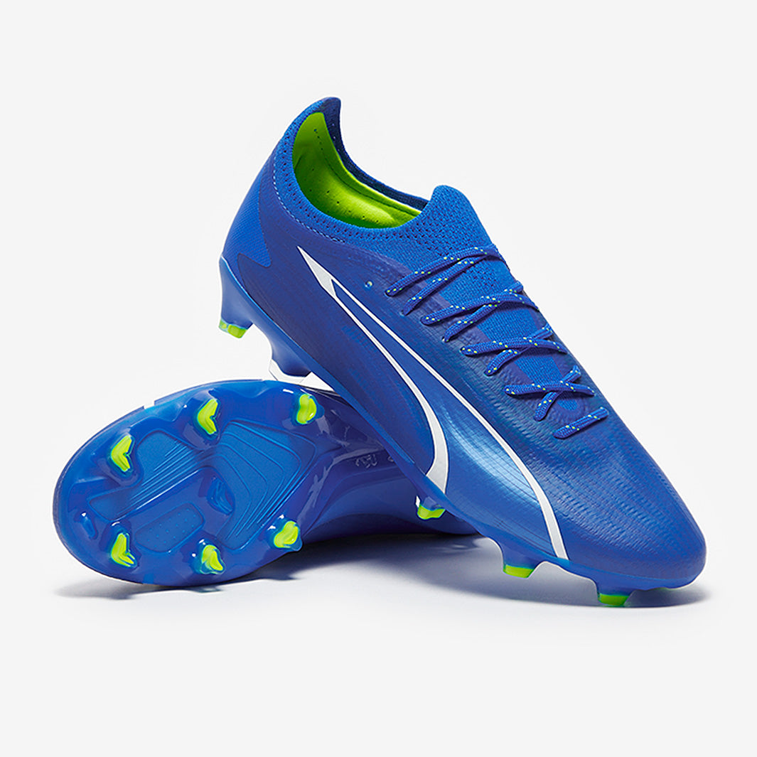 Puma Ultra Ultimate FG/AG Football Boots Ultra Blue/Puma White/Pro Green