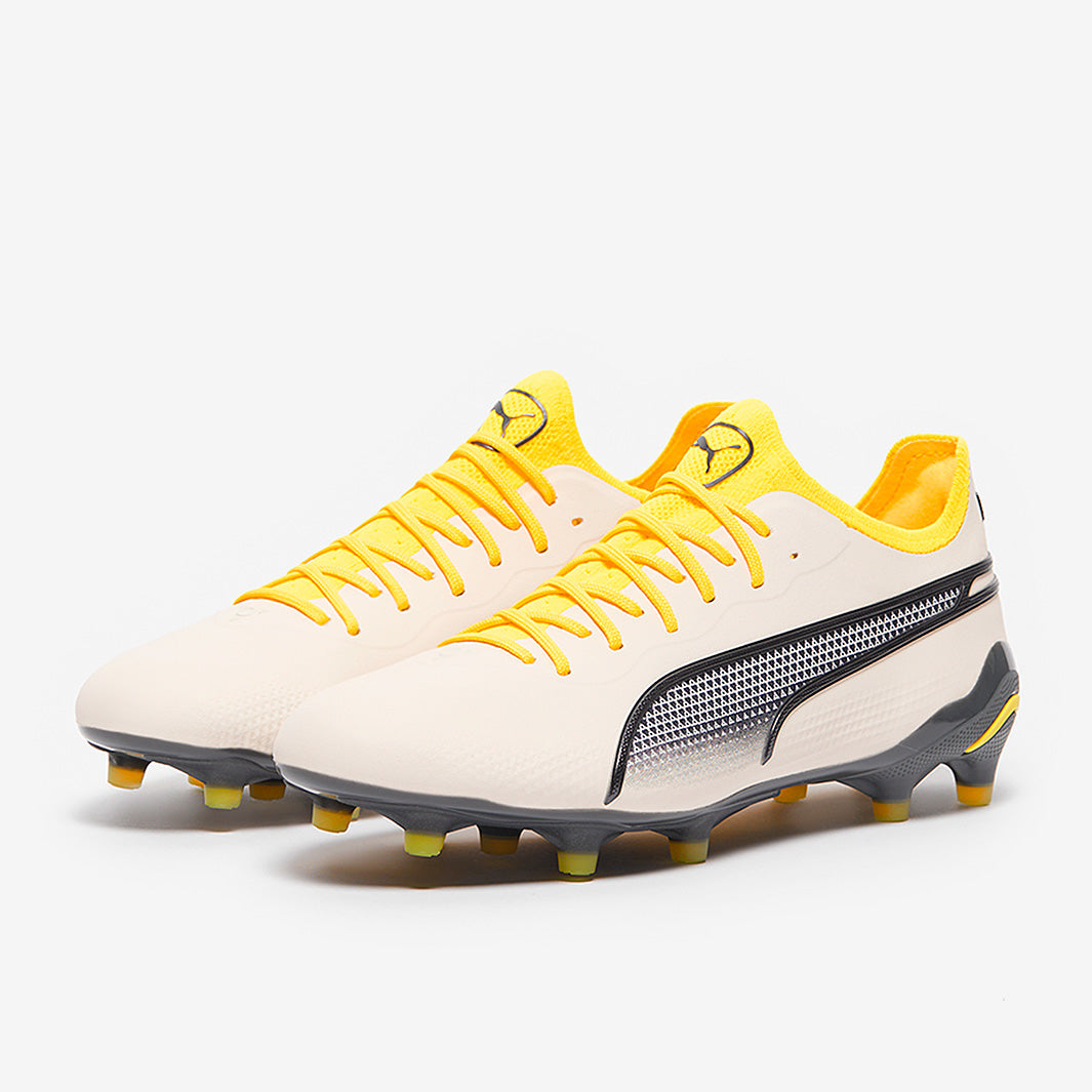 Puma Women's King Ultimate FG/AG Football Boots Alpine Snow/Asphalt/Yellow Blaze