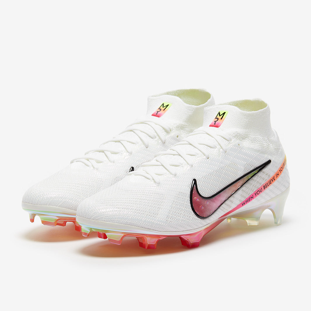 Nike Air Zoom Mercurial Superfly IX Elite x Rashford FG Football Boots White/Black