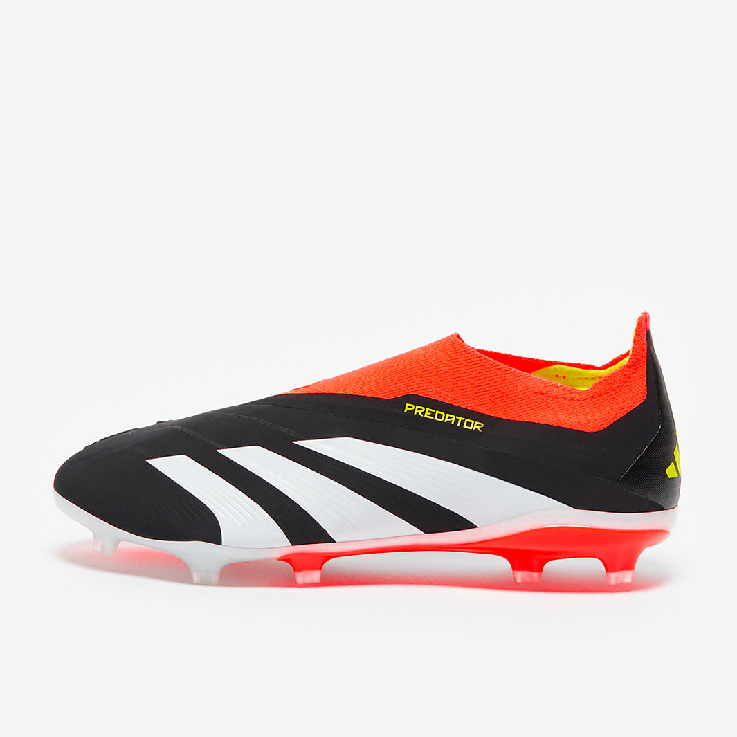 Adidas Kids Predator Elite Laceless FG Football Boots Core Black/White/Solar Red
