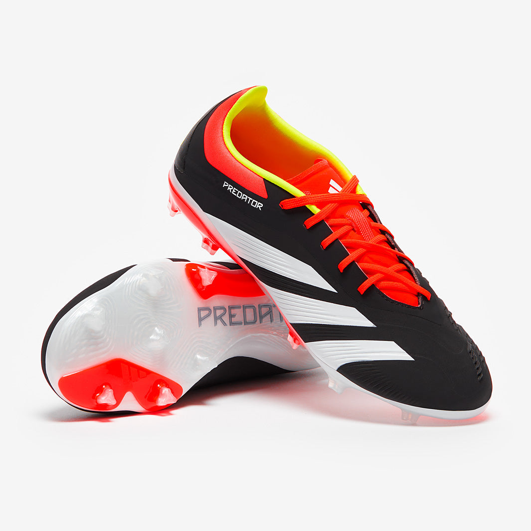 Adidas Kids Predator Elite FG Football Boots Core Black/White/Solar Red