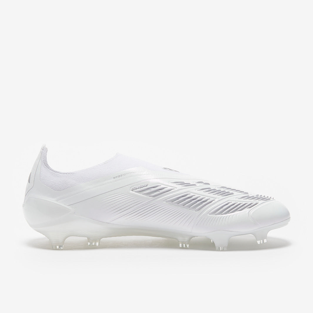 Adidas Predator Elite Laceless FG Football Boots White/Silver Met/White