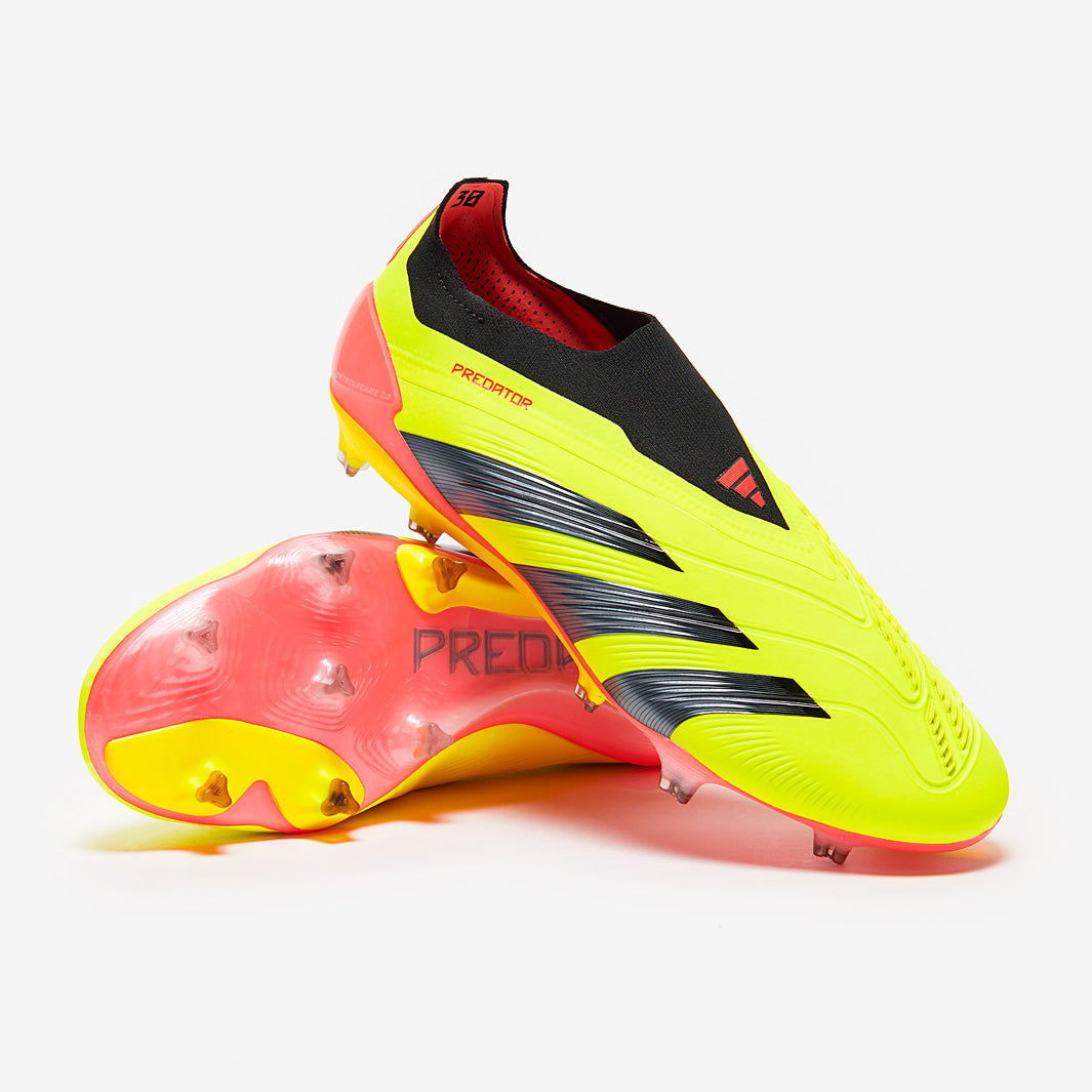Adidas Predator Elite Laceless FG Football Boots Team Solar Yellow/Core Black/Solar Red
