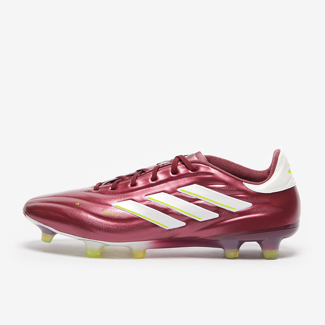 Adidas Copa Pure 2 Elite Leather FG Football Boots Shadow Red/White/Team Solar Yellow