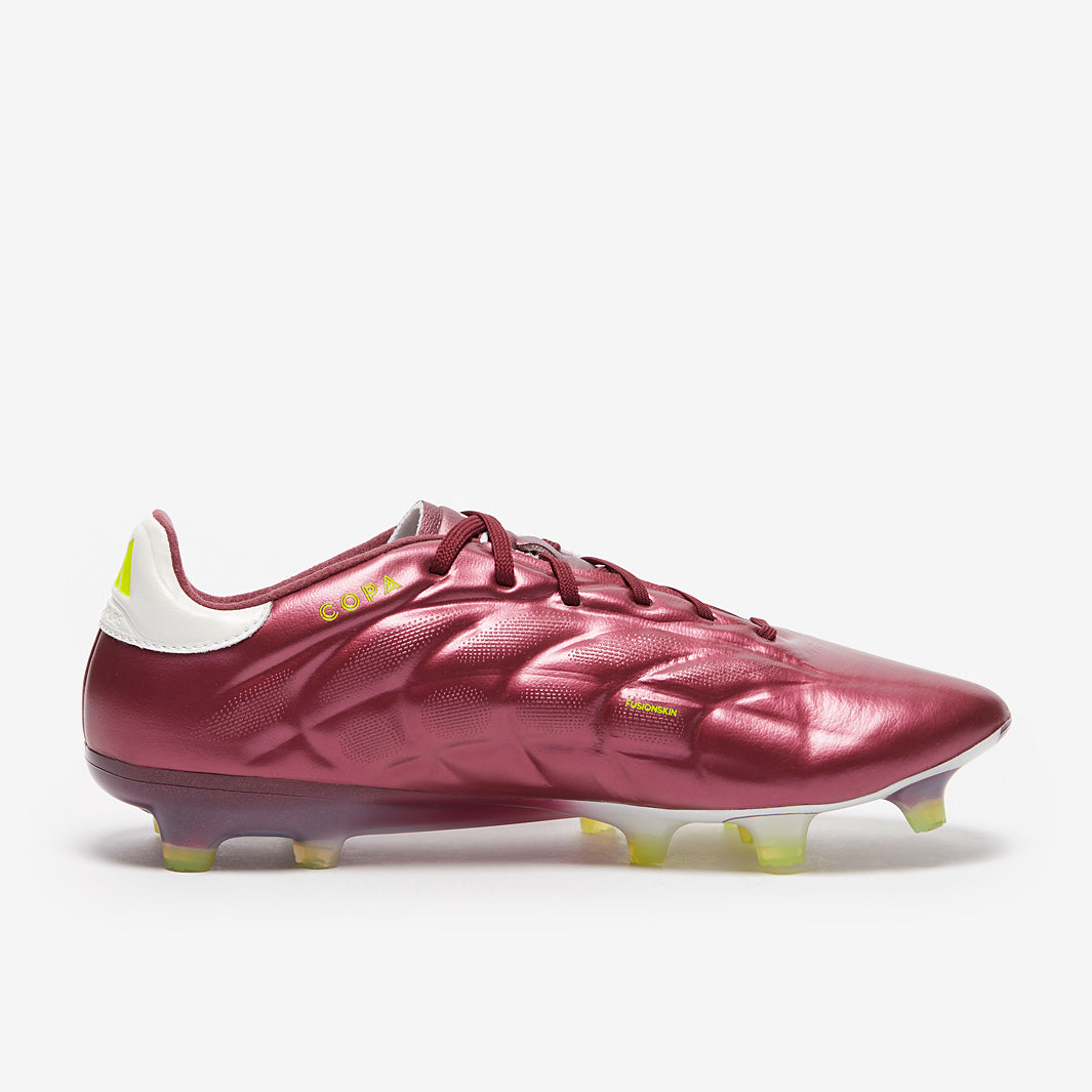 Adidas Copa Pure 2 Elite Leather FG Football Boots Shadow Red/White/Team Solar Yellow