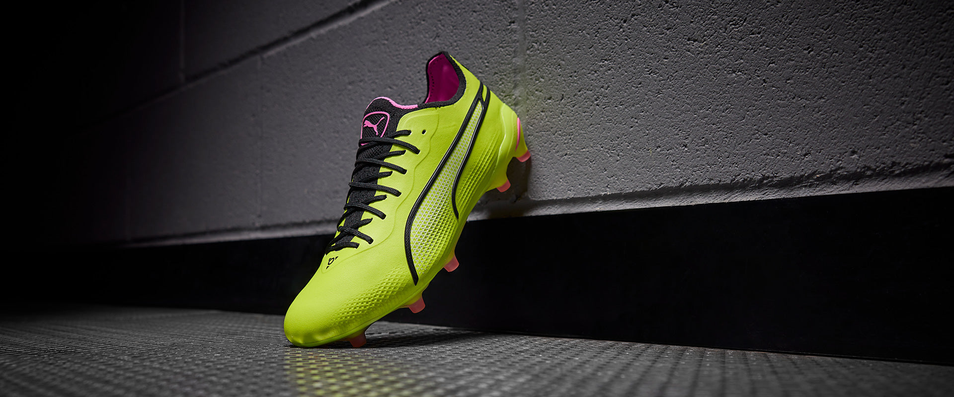 Puma King Ultimate FG/AG Football Boots Electric Lime/Puma Black/Poison Pink