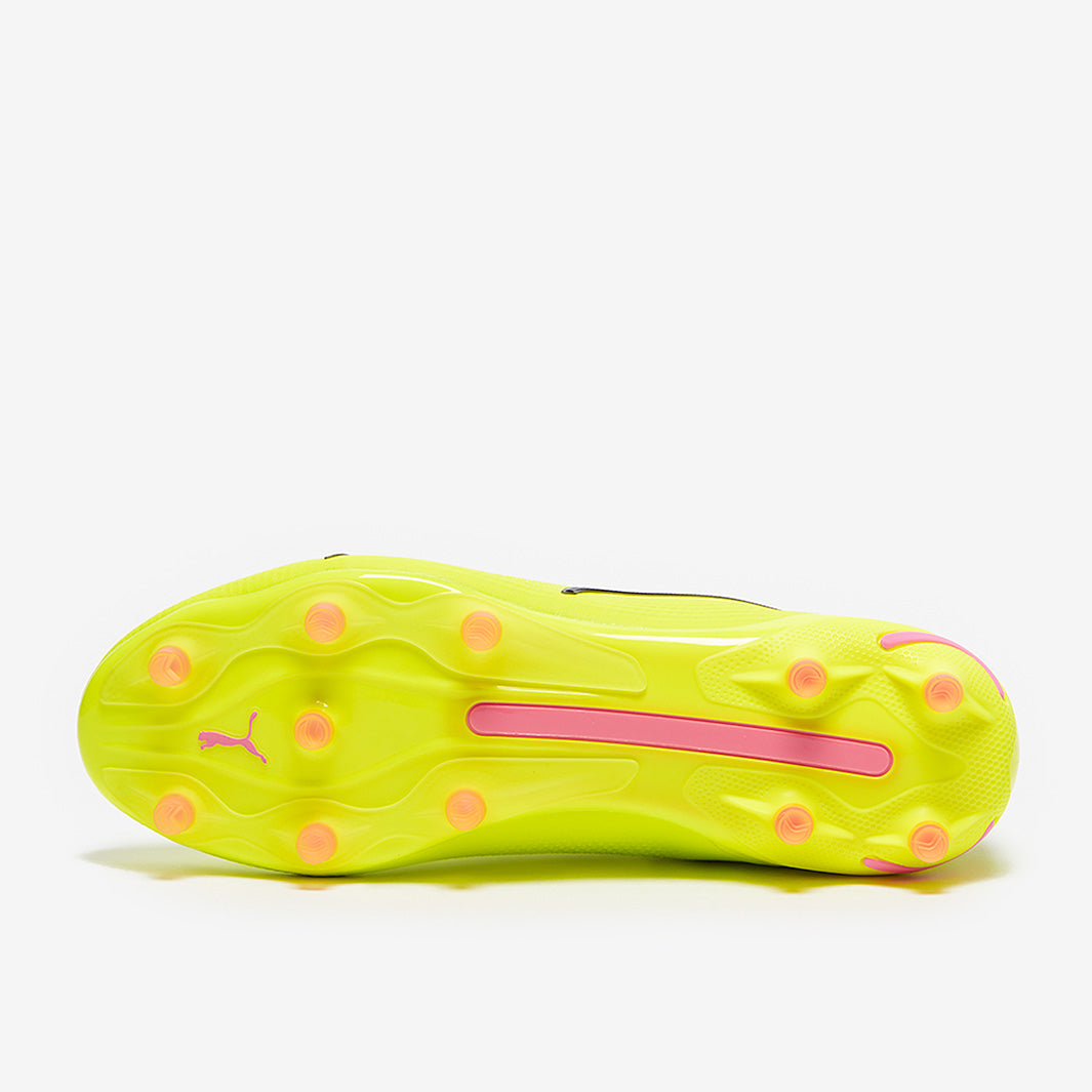 Puma King Ultimate FG/AG Football Boots Electric Lime/Puma Black/Poison Pink