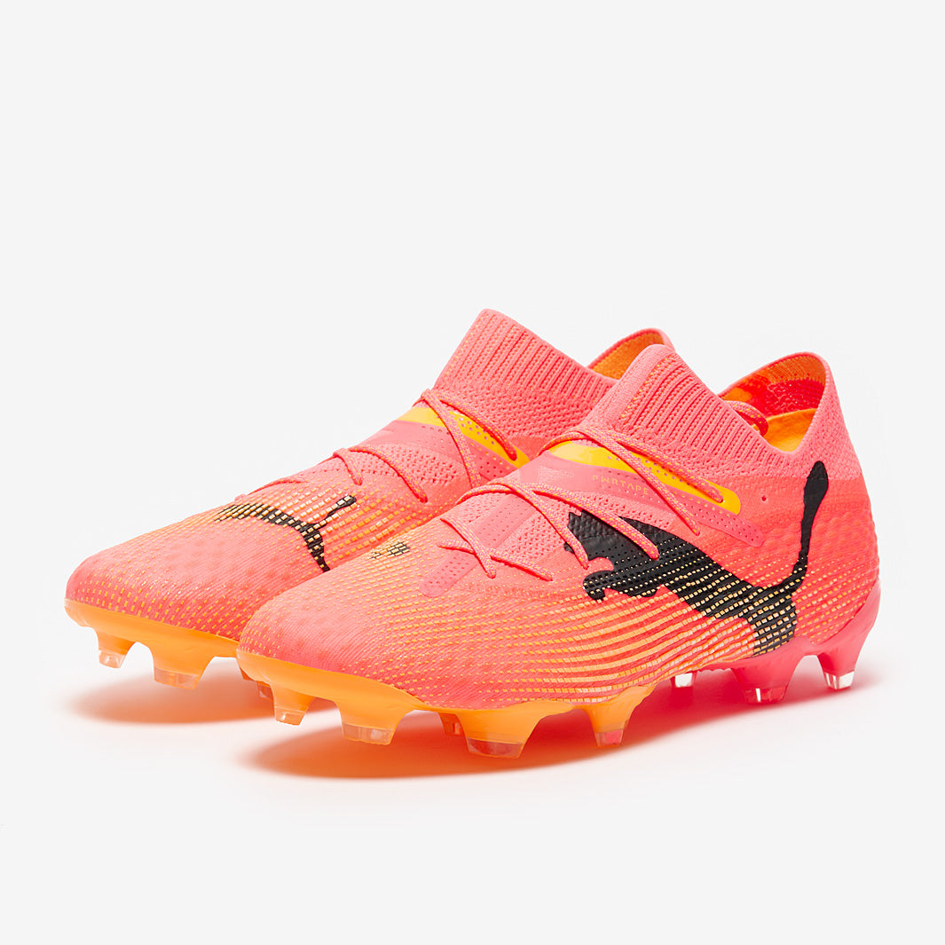 Puma Women's Future 7 Ultimate FG/AG Football Boots Sunset Glow/Puma Black/Sun Stream