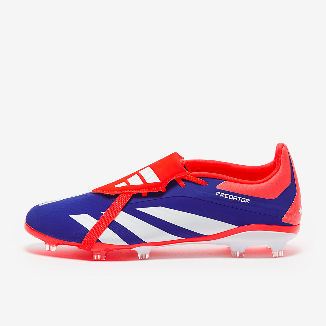 Adidas Kids Predator Elite Tongue FG Football Boots Lucid Blue/Ftwr White/Solar Red