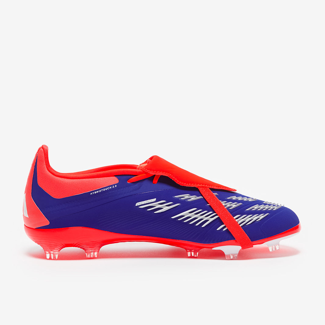 Adidas Kids Predator Elite Tongue FG Football Boots Lucid Blue/Ftwr White/Solar Red