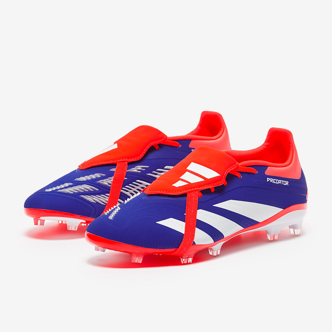 Adidas Kids Predator Elite Tongue FG Football Boots Lucid Blue/Ftwr White/Solar Red
