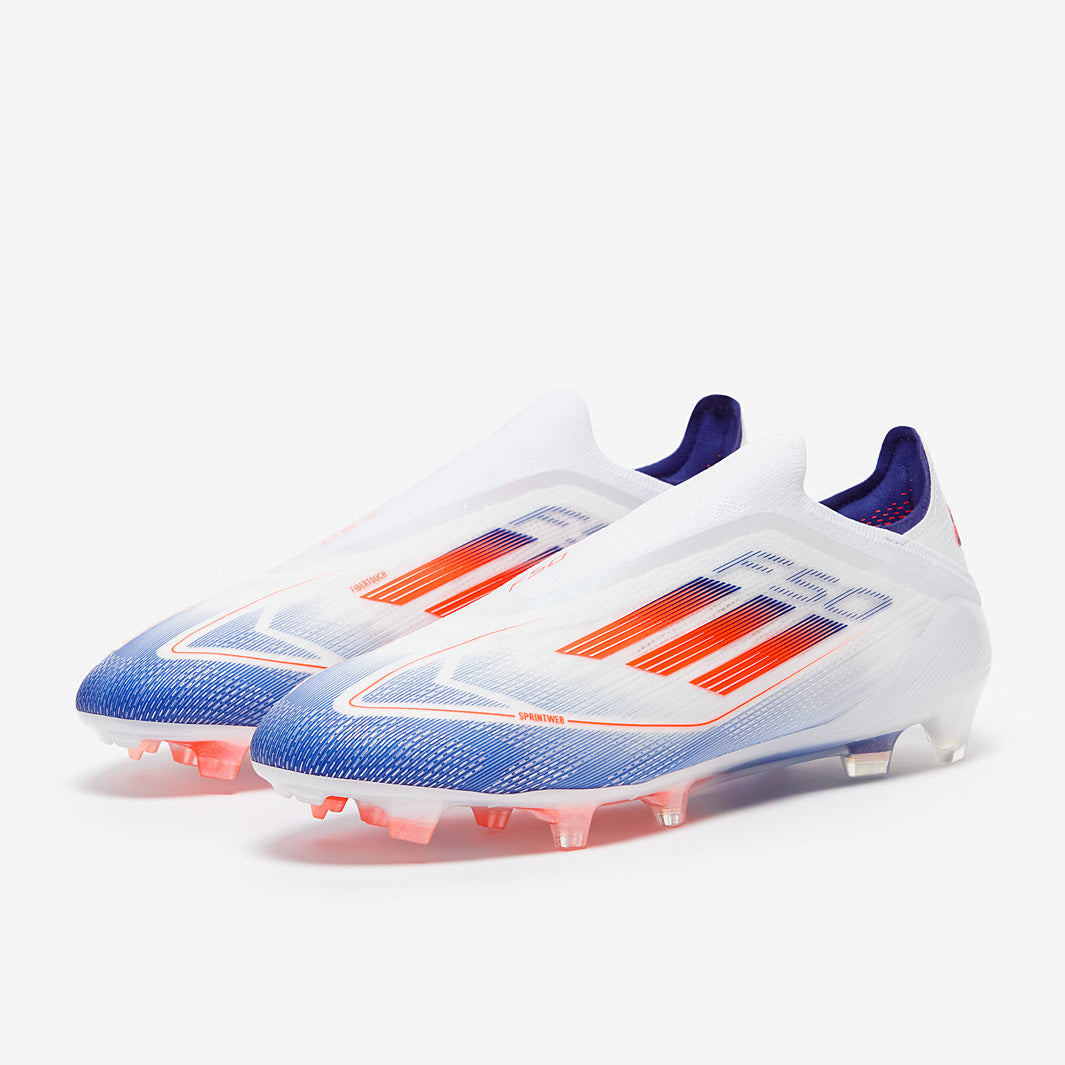 Adidas F50 Elite Laceless FG Football Boots Ftwr White/Solar Red/Lucid Blue