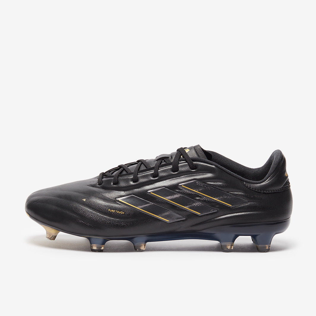 Adidas Copa Pure 2 Elite Leather FG Football Boots Core Black/Carbon/Gold Met