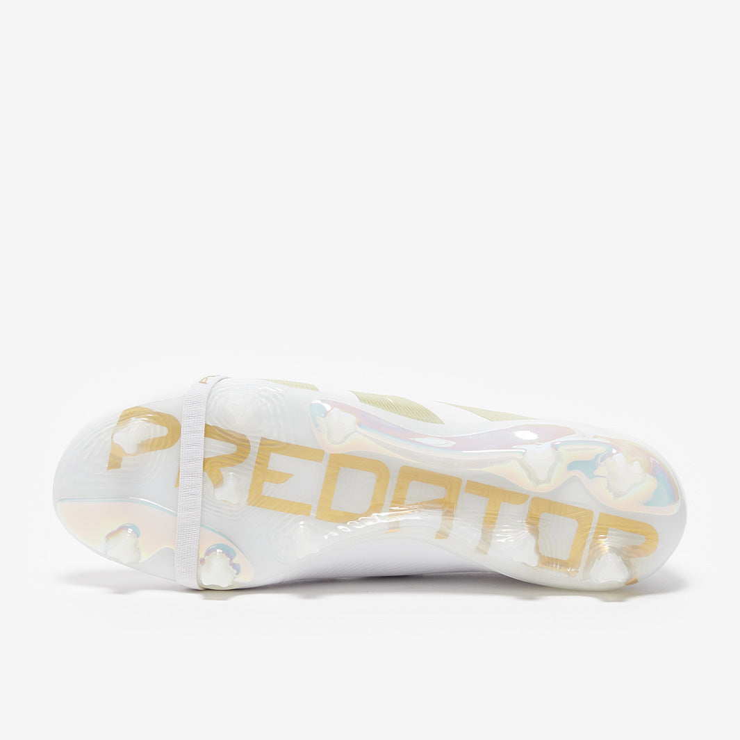 Adidas Predator Elite Tongue FG Football Boots Ftwr White/Gold Met
