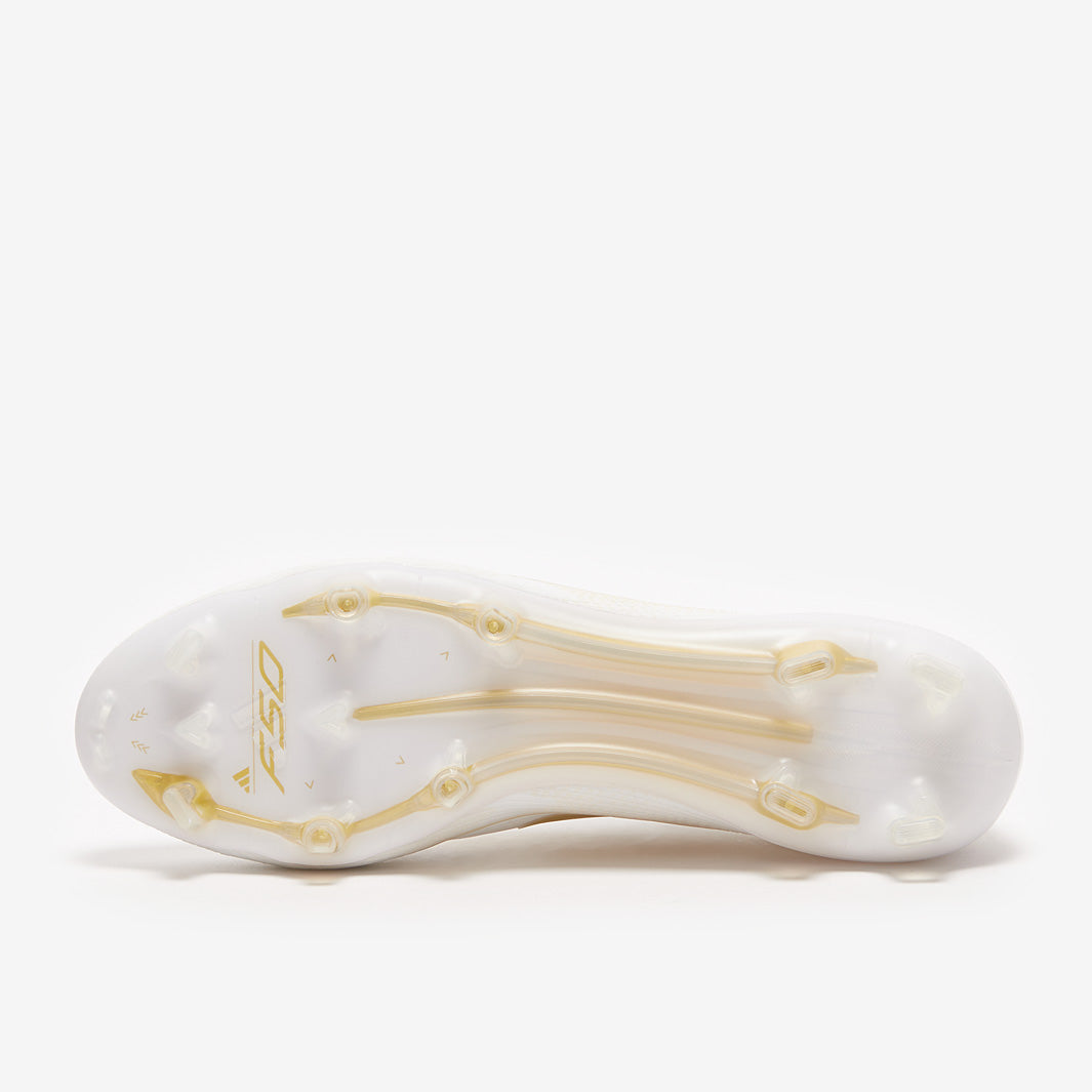 Adidas F50 Elite FG Football Boots Ftwr White/Gold Met/Ftwr White