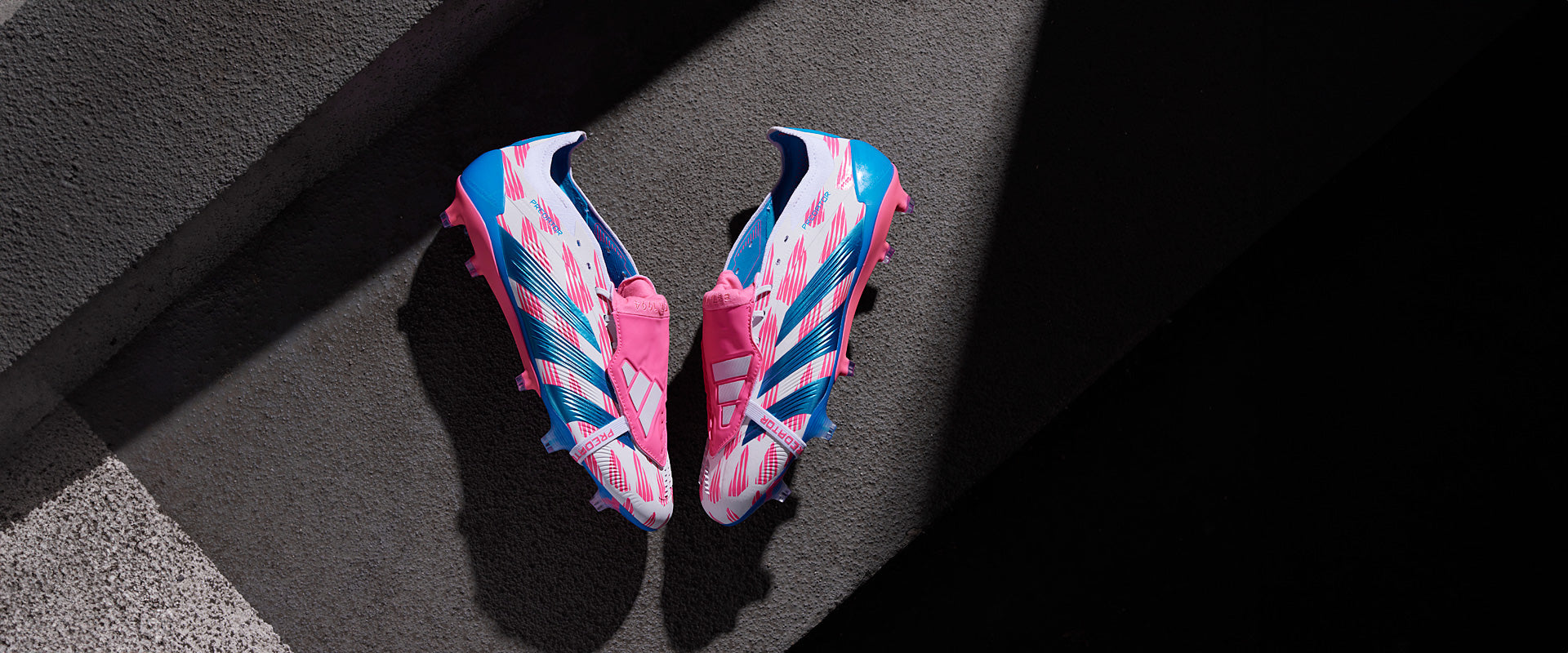 Adidas Predator Elite Tongue FG Football Boots Ftwr White/Solar Blue/Solar Pink