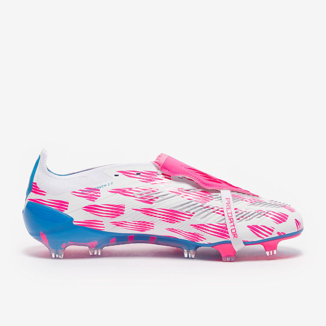 Adidas Predator Elite Tongue FG Football Boots Ftwr White/Solar Blue/Solar Pink