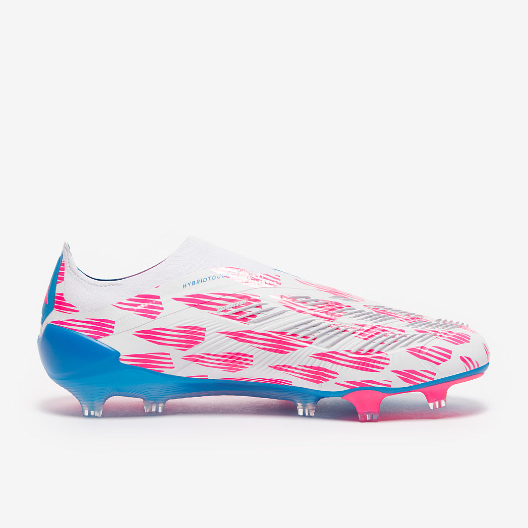Adidas Predator Elite Laceless FG Football Boots Ftwr White/Solar Blue/Solar Pink
