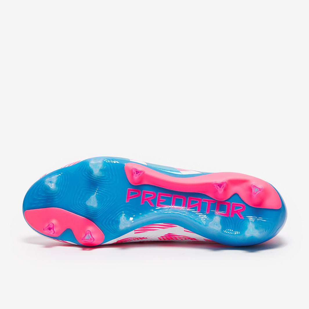 Adidas Predator Elite Laceless FG Football Boots Ftwr White/Solar Blue/Solar Pink