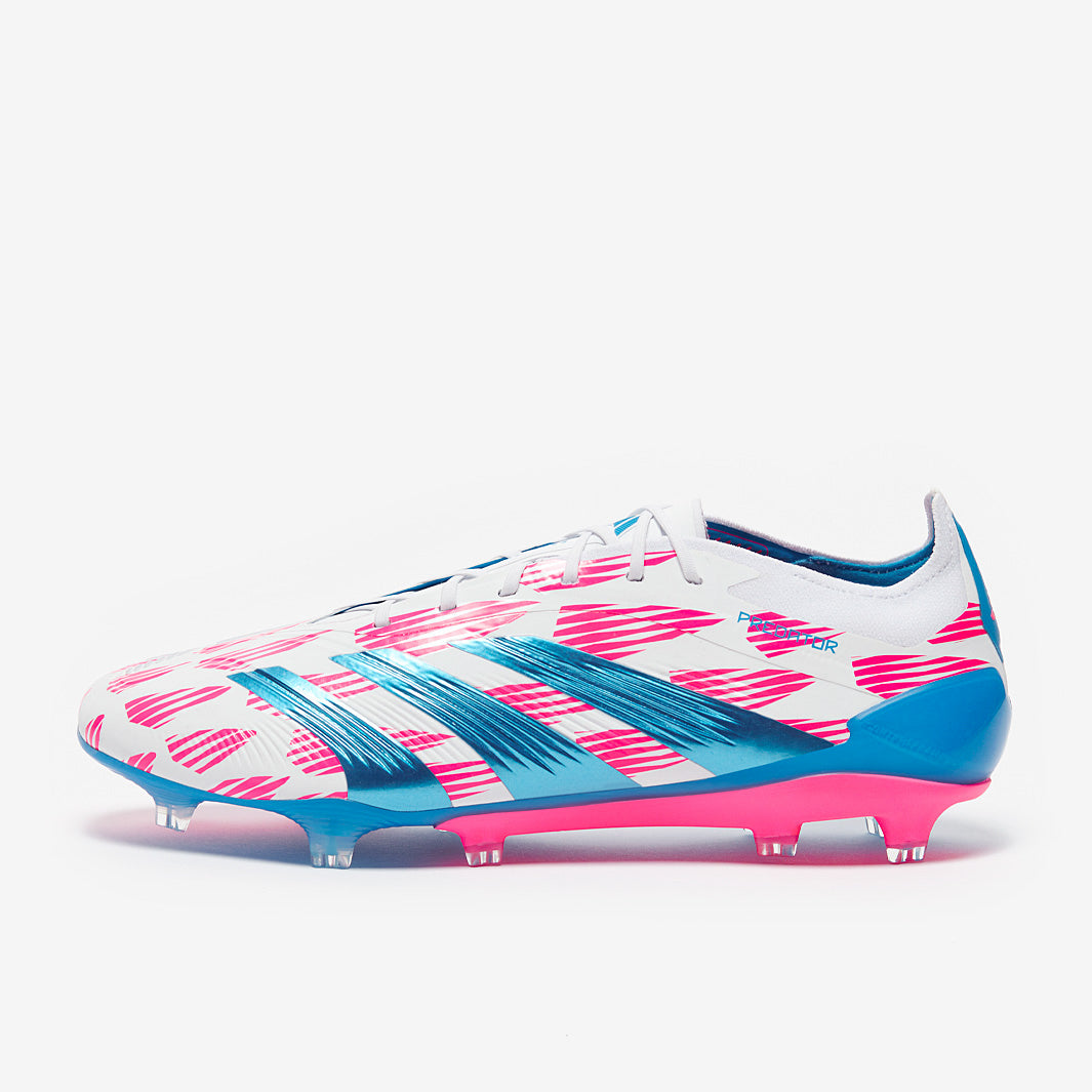 Adidas Predator Elite FG Football Boots Ftwr White/Solar Blue/Solar Pink