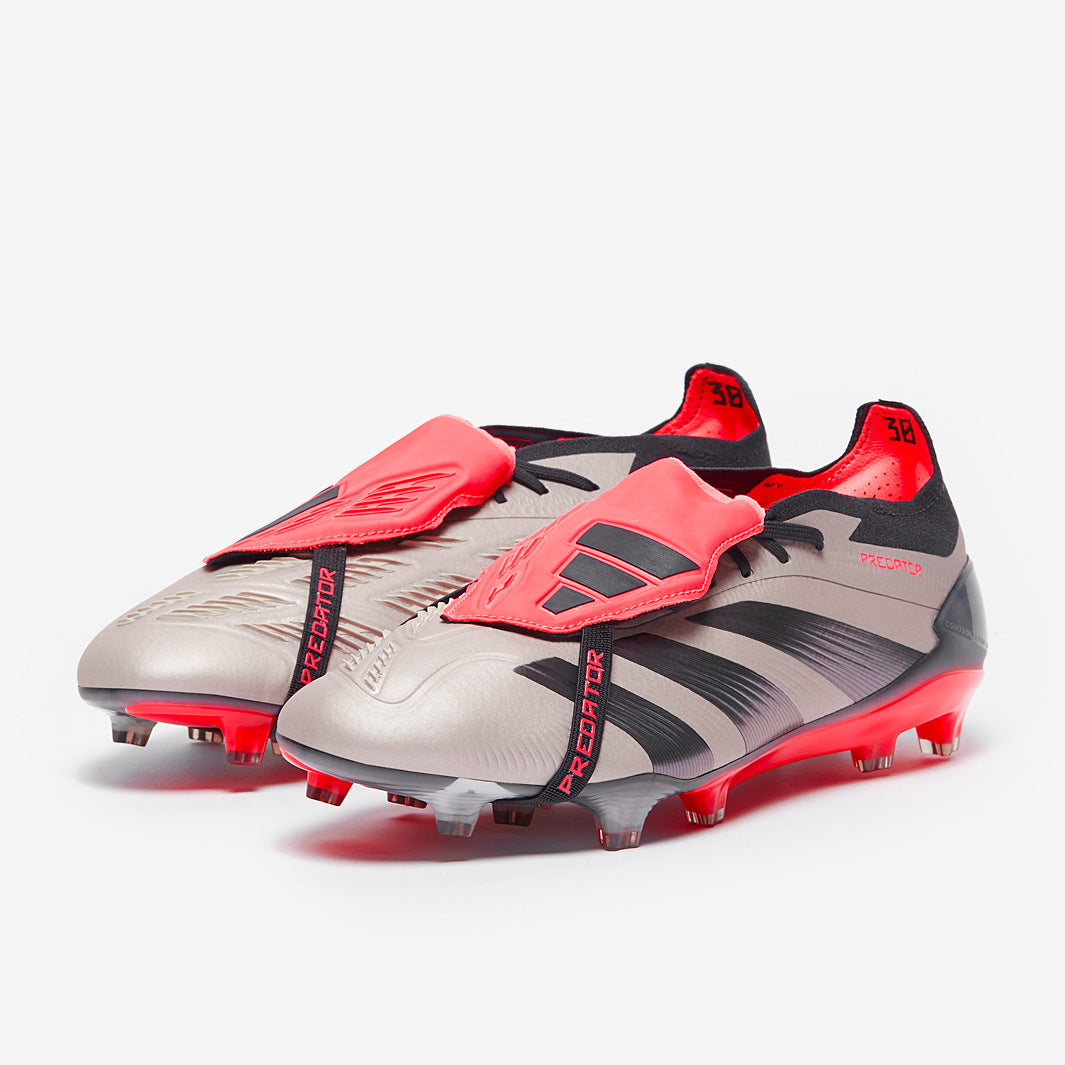 Adidas Predator Elite Tongue FG Football Boots Platin Met/Aurora Black/Carbon