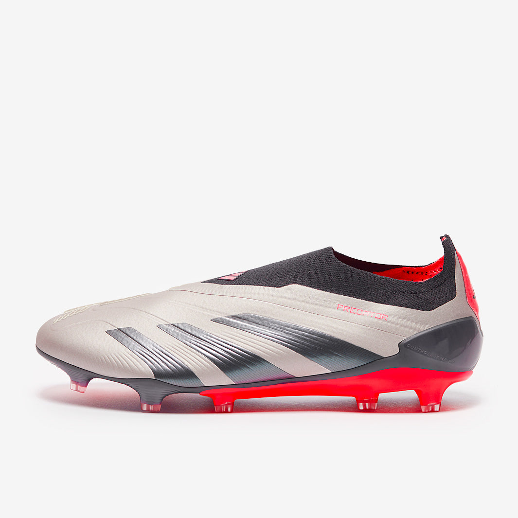 Adidas Predator Elite Laceless FG Football Boots Platin Met/Aurora Black/Carbon