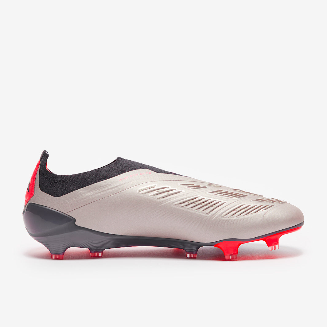 Adidas Predator Elite Laceless FG Football Boots Platin Met/Aurora Black/Carbon