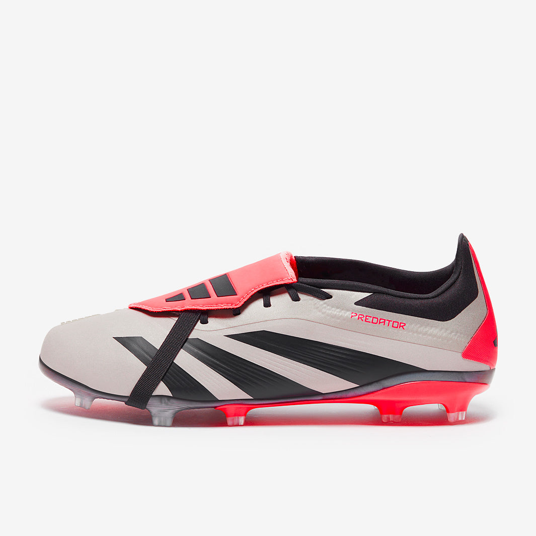 Adidas Kids Predator Elite Tongue FG Football Boots Platin Met/Aurora Black/Carbon