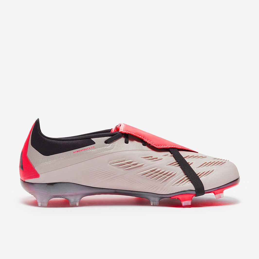 Adidas Kids Predator Elite Tongue FG Football Boots Platin Met/Aurora Black/Carbon