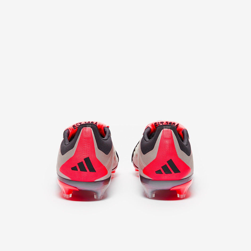 Adidas Kids Predator Elite Tongue FG Football Boots Platin Met/Aurora Black/Carbon