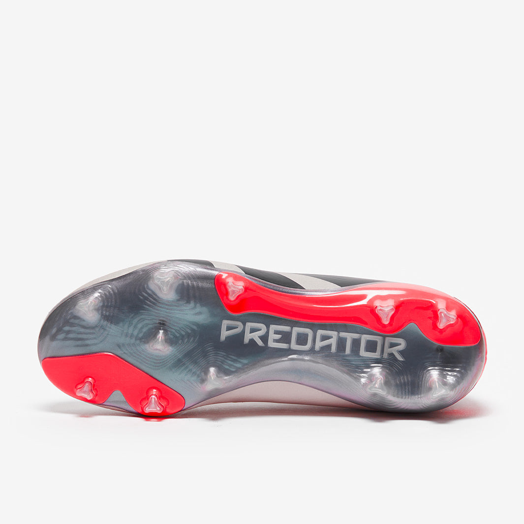 Adidas Kids Predator Elite FG Football Boots Platin Met/Aurora Black/Carbon
