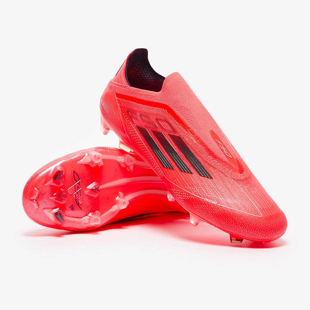 Adidas F50 Elite Laceless FG Football Boots Turbo/Aurora Black/Platin Met