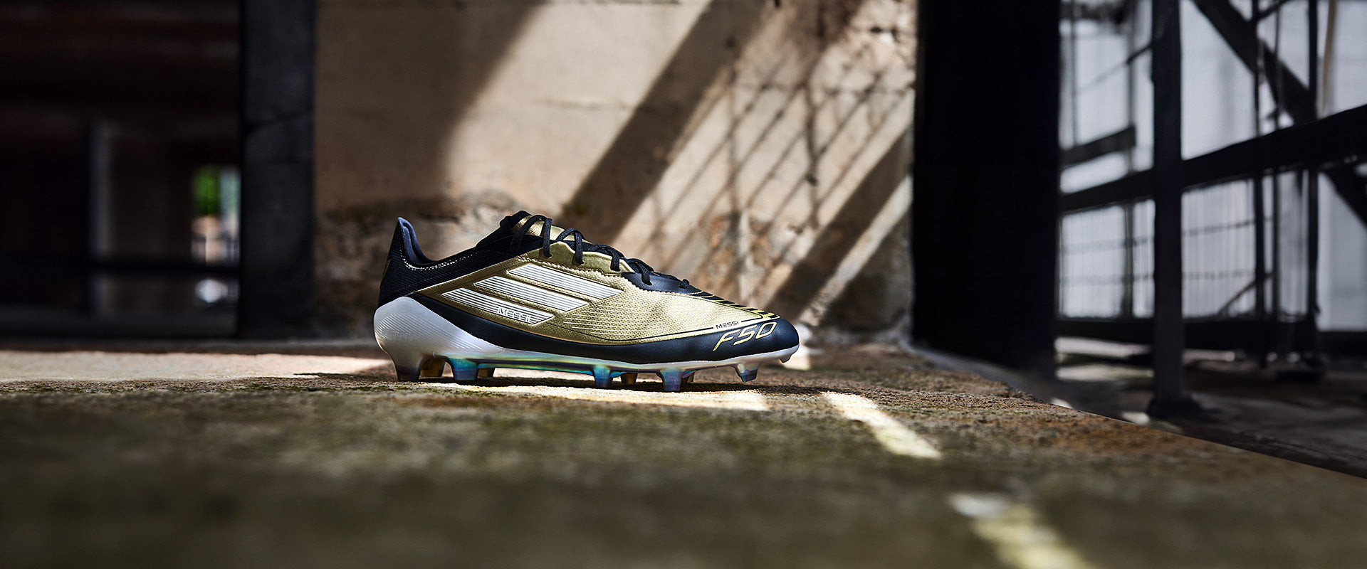 Adidas F50 X Messi Elite FG Football Boots Gold Met/Ftwr White/Core Black