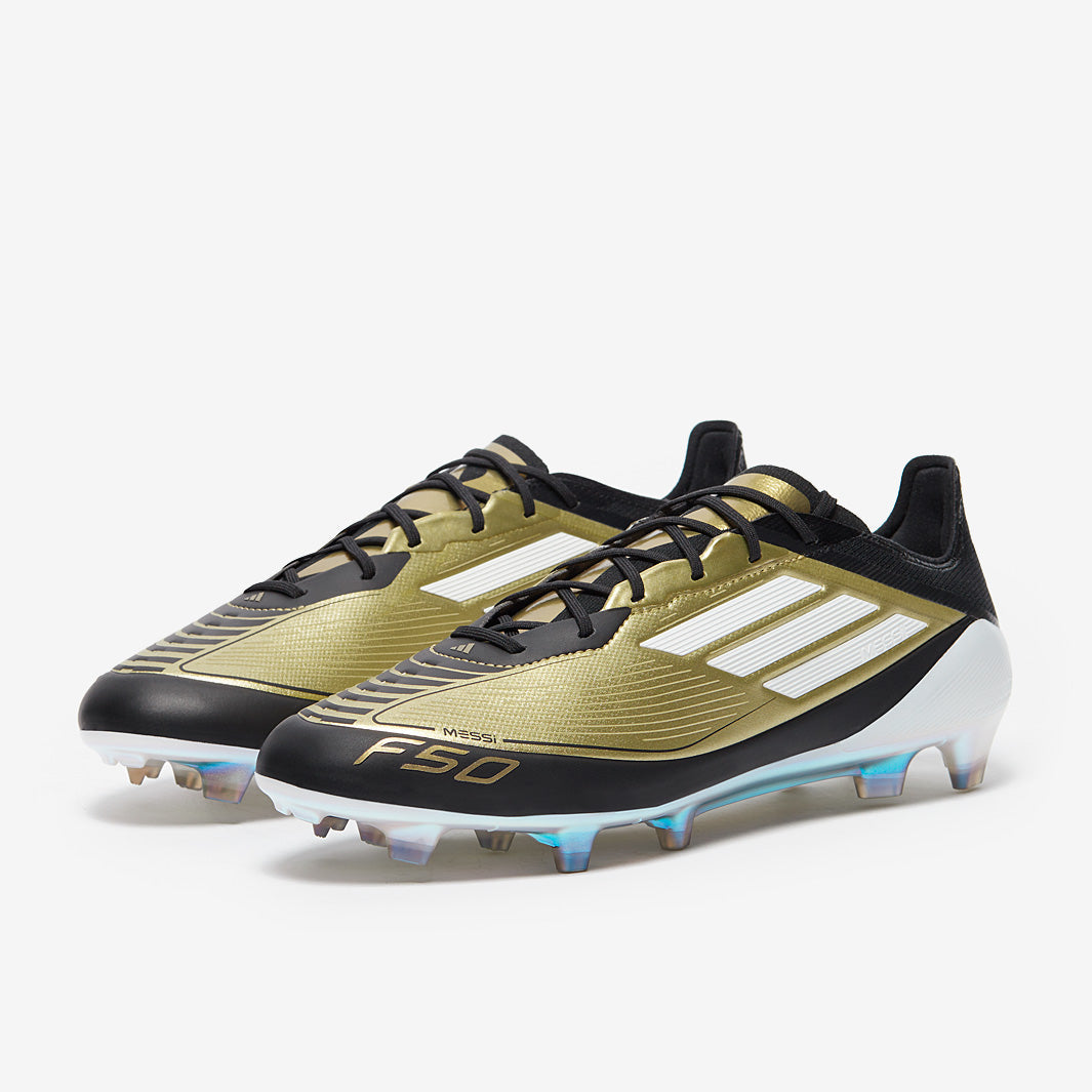 Adidas F50 X Messi Elite FG Football Boots Gold Met/Ftwr White/Core Black