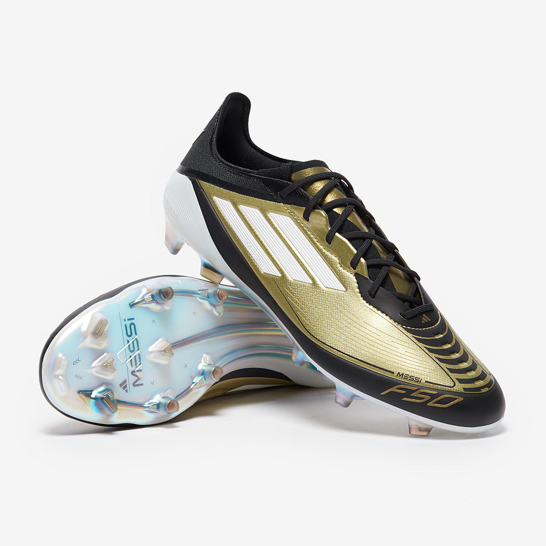 Adidas F50 X Messi Elite FG Football Boots Gold Met/Ftwr White/Core Black
