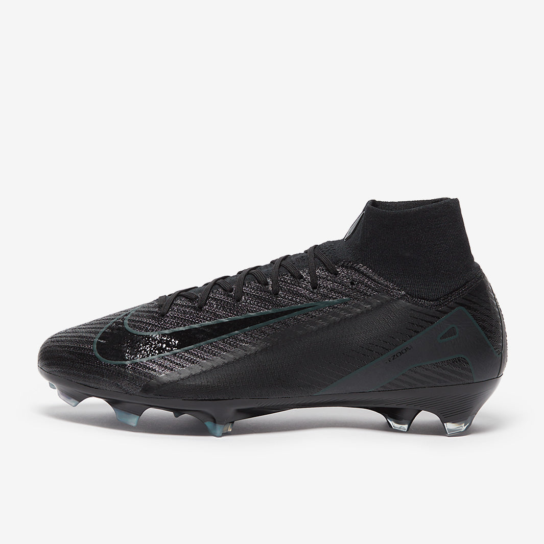 Nike Air Zoom Mercurial Superfly 10 Elite FG Football Boots Black/Black/Deep Jungle