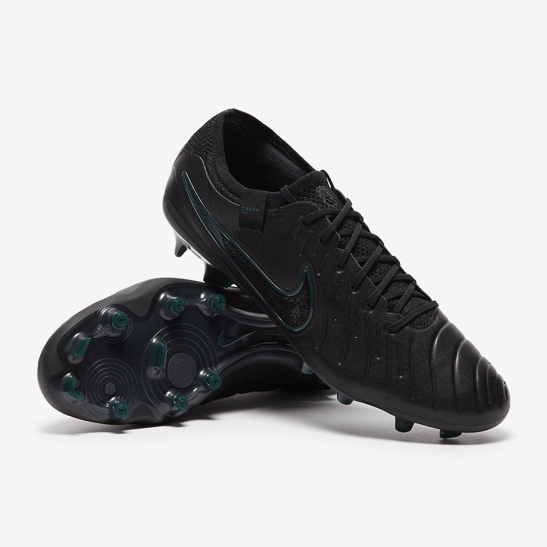 Nike Tiempo Legend X Elite FG Football Boots Black/Black/Deep Jungle