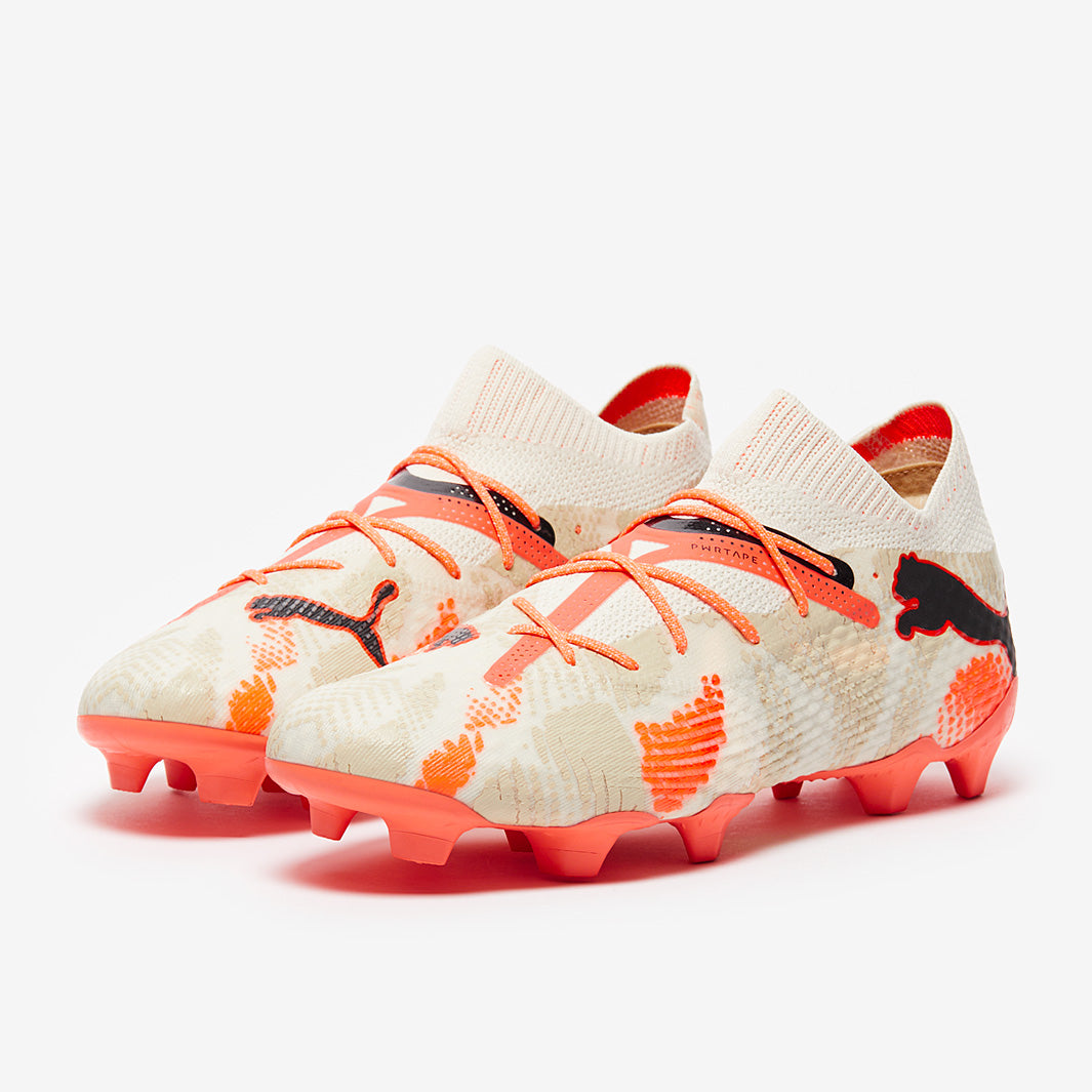 Puma Future 7 Ultimate FG/AG Football Boots Alpine Snow/Puma Black/Toasted Almond/Neon Sun