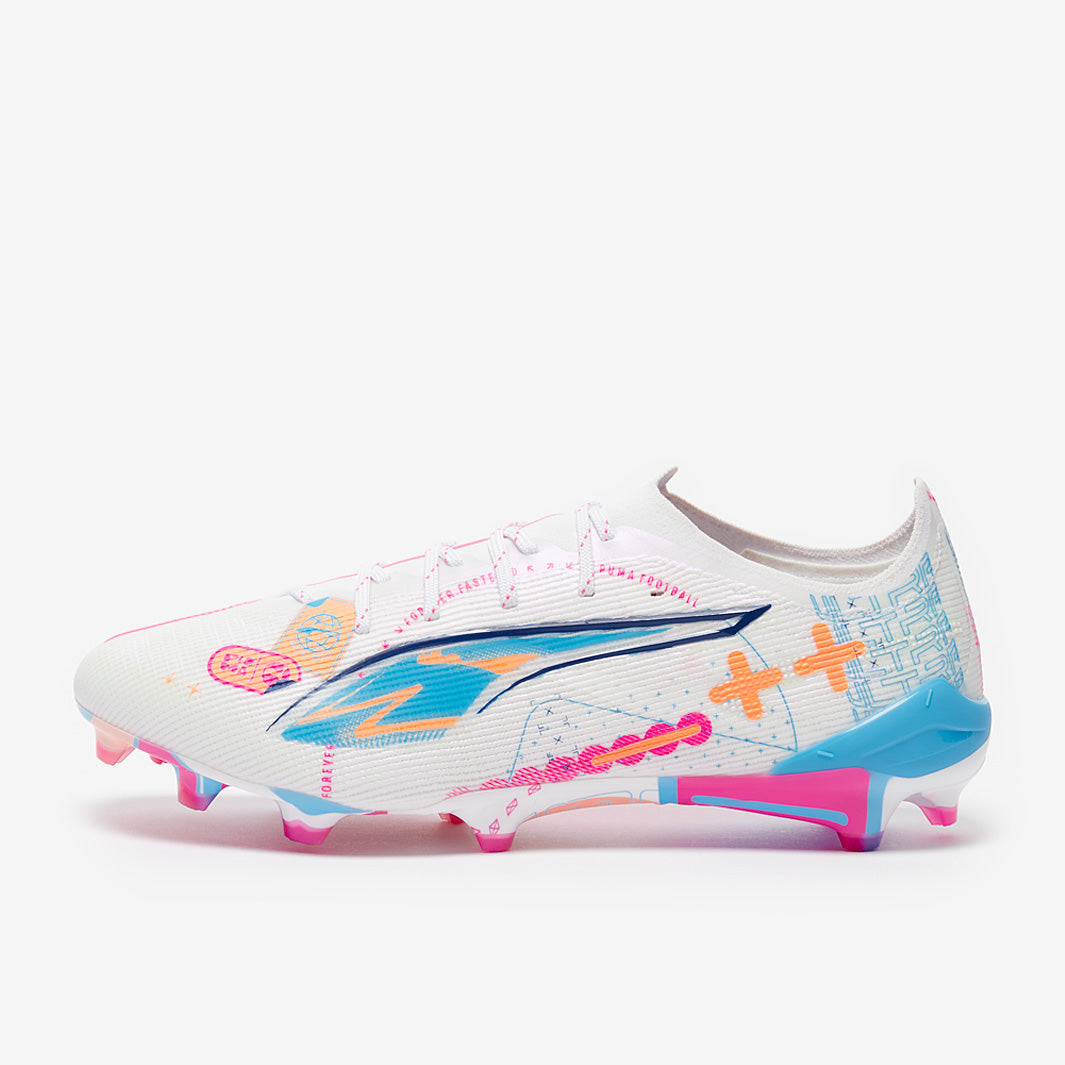 Puma Ultra 5 Ultimate FG Football Boots Puma White/Luminous Blue/Poison Pink/Fizzy Melon