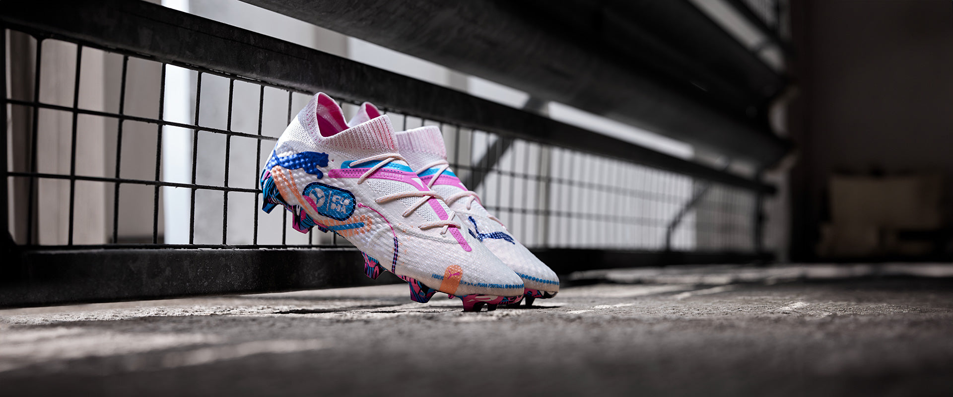 Puma Future 7 Ultimate FG/AG Football Boots Puma White/Luminous Blue/Poison Pink/Fizzy Melon/Bluemazing