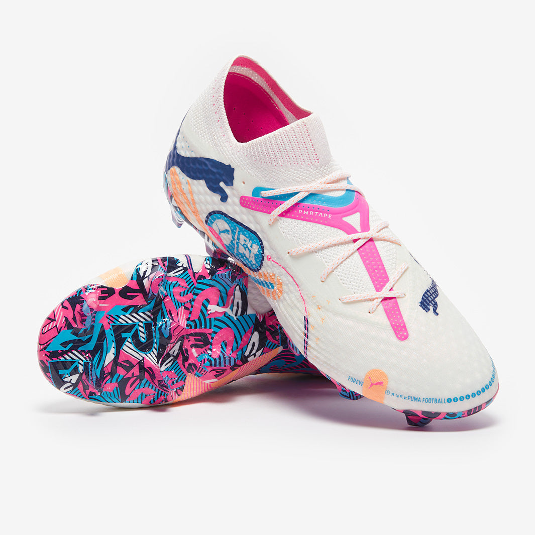 Puma Future 7 Ultimate FG/AG Football Boots Puma White/Luminous Blue/Poison Pink/Fizzy Melon/Bluemazing