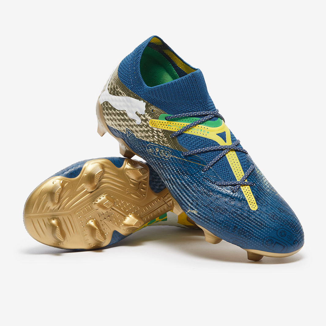 Puma Future 7 Ultimate FG/AG Football Boots Sailing Blue/Pele Yellow/Green/Gold
