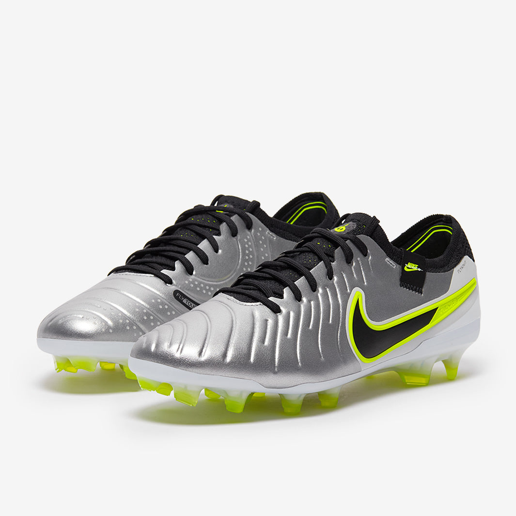 Nike Tiempo Legend X Elite FG Football Boots Metallic Silver/Black/Volt